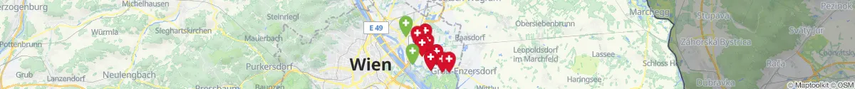 Kartenansicht für Apotheken-Notdienste in der Nähe von Neueßling (1220 - Donaustadt, Wien)